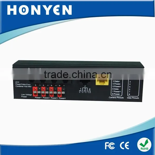 Power Video Data Surveillance 4CH CCTV Video Balun HY-PVD504J