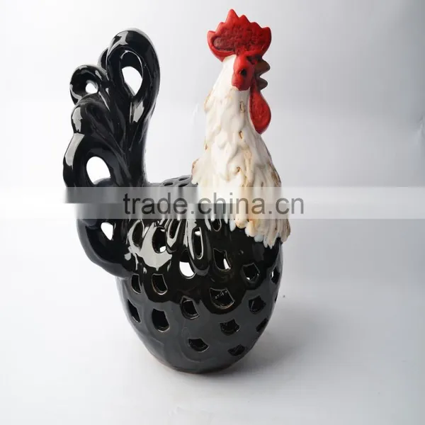 Cock Design Ceramic Candle Holder&2 photo-3