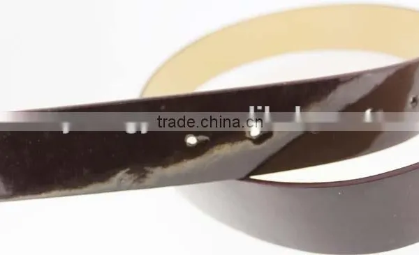 2015 Designer pu Fashion Dress Belt With Brown Shiny PU Leather in Yiwu photo-3