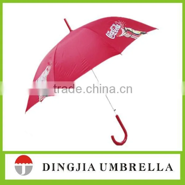 Black Red Polyester Layer Straight Umbrella Frber Frame photo-2