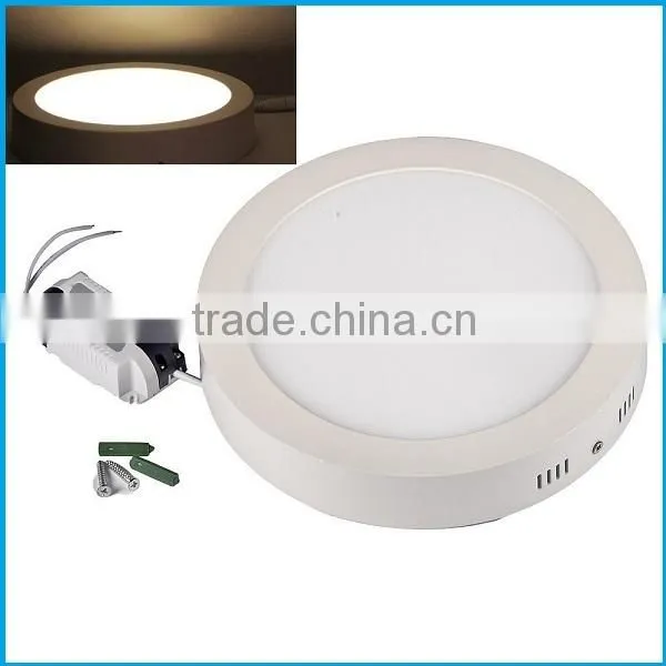 50000h Lifetime, Surface Mounted, CRI>80 PF>0.92, 6W 12W 18W 24W Round LED Panel Light