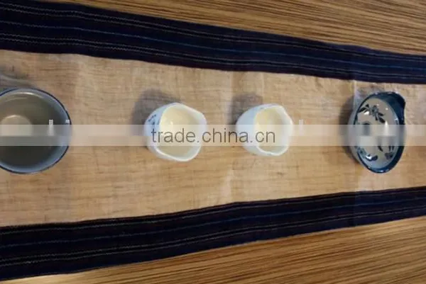 Burlap Table Runner Made Of Grass Cloth photo-2