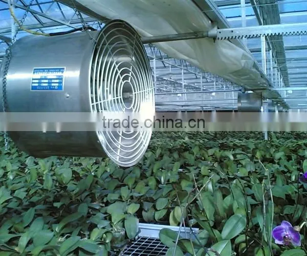JWA- Air Circulation Fan Hanging in Greenhouse