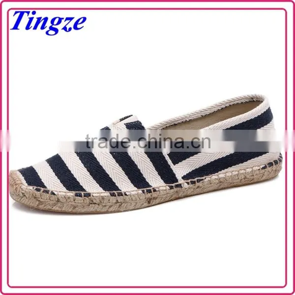 Wholesale Plimsolls New Stylish Hemp Sole Canvas Shoes