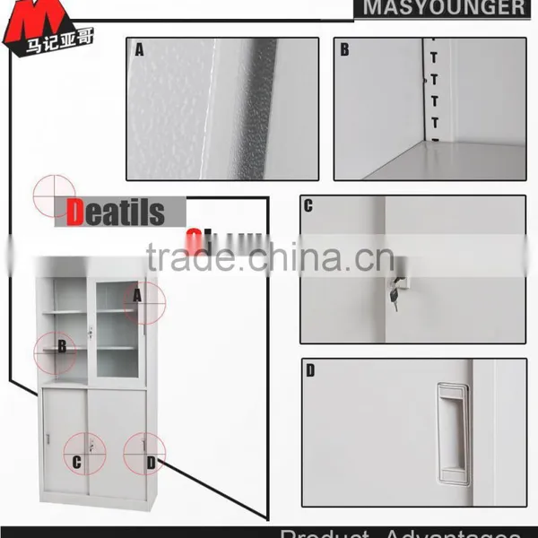 Silding Door Cold Rolled Steel Art Office Library Cupboard Furniture photo-2