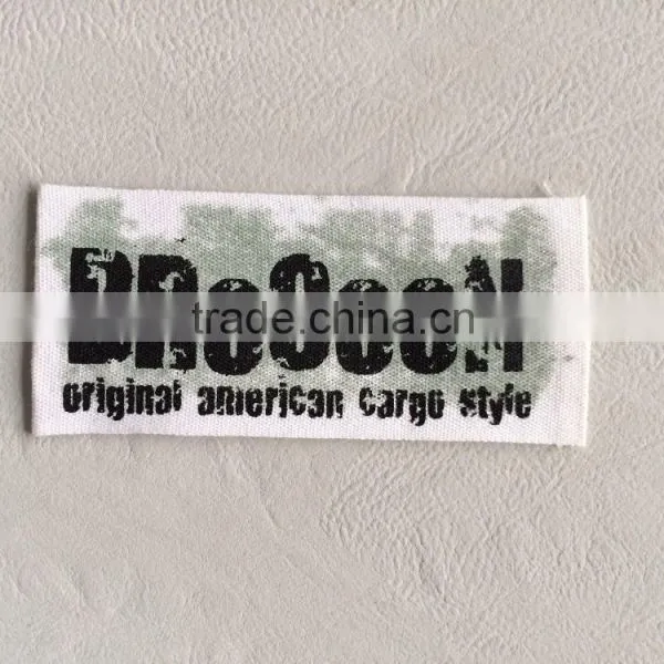 Canvas Silk Screen Printed Label Neck Label for Garments photo-3