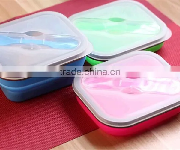 2015 Wholesale Silicone Collapsible Lunch Box /storage Box Quality Choice photo-2