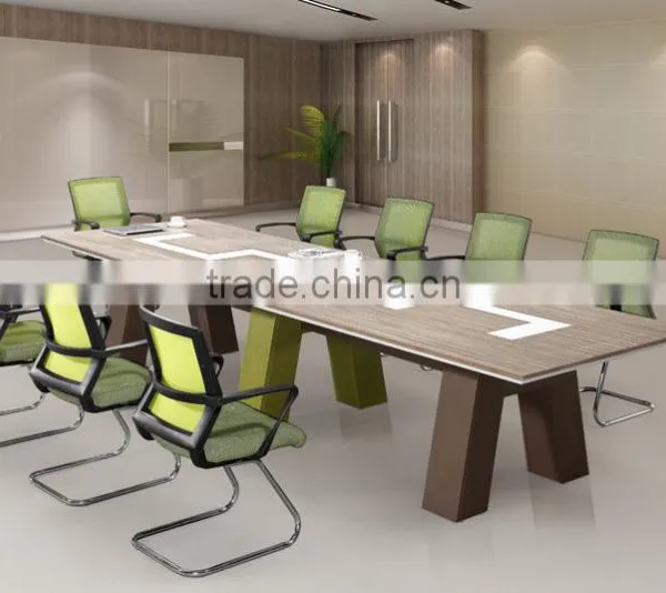 Round Wood Modern Design Office Meeting Table photo-2