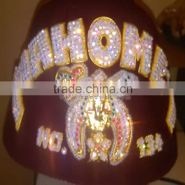 Mahomet 134 Fez Hat Cap With Rhinestones Embroidery for Masonic Shriners photo-2