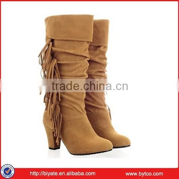 Women Knee High Slouch Boots,women High Heel Boot,Red Boots
