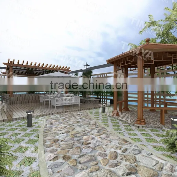 Outdoor Aluminmu Alloy Plastic Composite Pergola With High Temperature Resistant photo-4