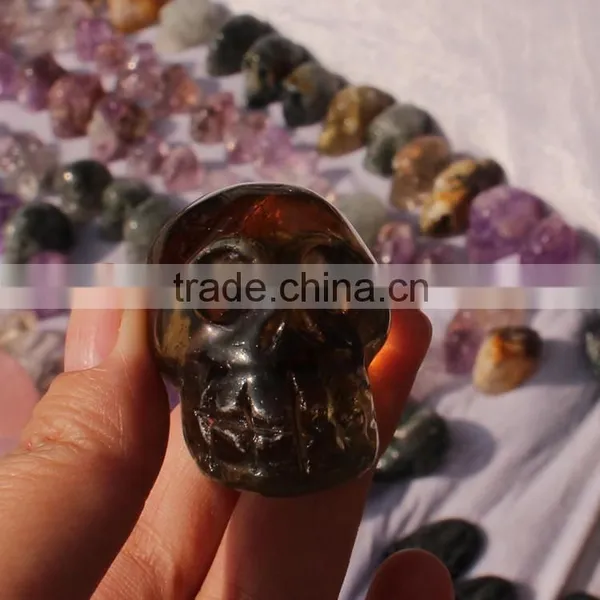 Nature Crystal Skull Wholesale Citrine Crystal Skull photo-4
