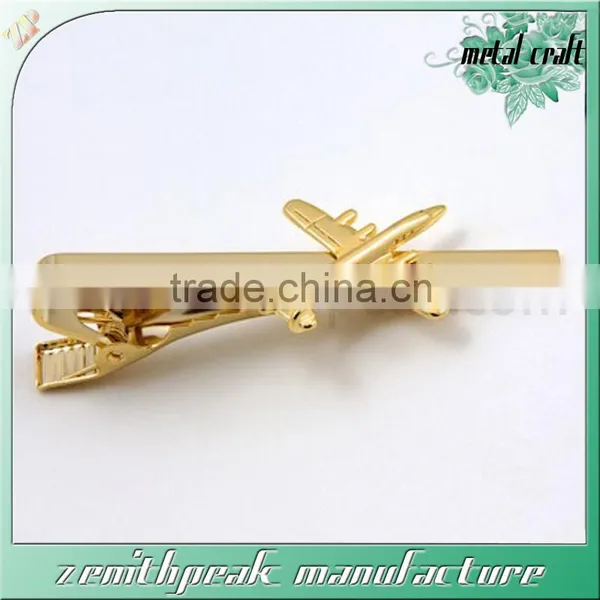 Promotional Metal Gold Aeroplane Tie Clip/aeroplane Tie Pin/aeroplane Tie Bar Quality Choice