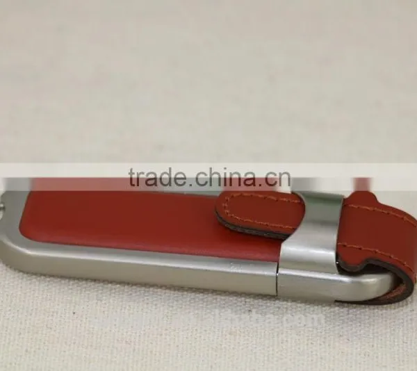 Factory Wholesale Wedding Promotional Gift Customized Corlor Logo Leather USB Flash Drive 8GB photo-2
