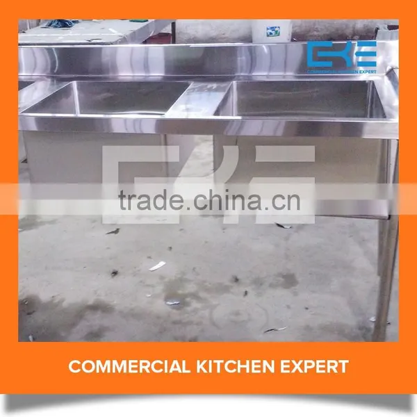 Hotel Kitchen Used Commercial Outdoor Stainless Steel Sink With Drain Board photo-6