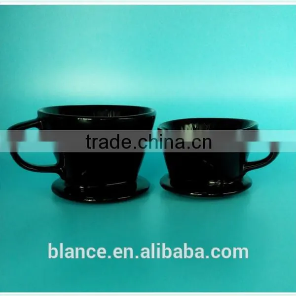 Ceramic Porous Coffee Filter in 101 and 102 Design Black and White Coffee Dripper photo-4