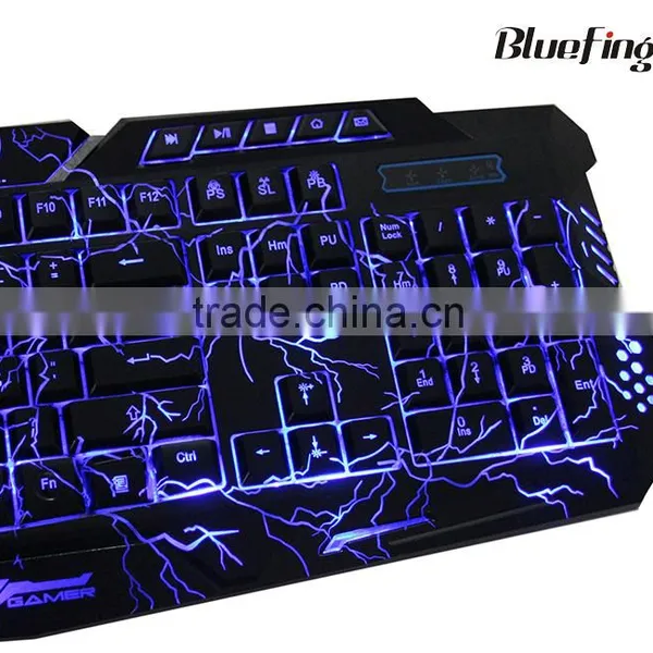 USB Wired Russian English Layout Backlit Computer Gaming Keyboard photo-5