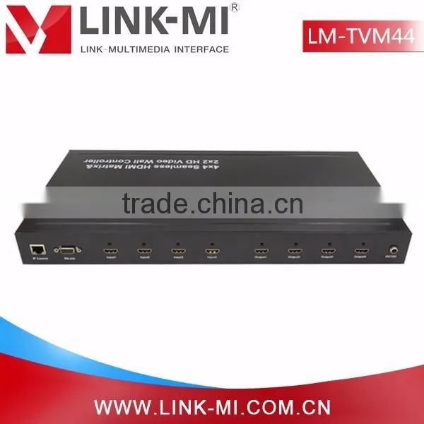 LINK-MI LM-TVM44 2x2Video Wall Controller &4in4out Hdmi Matrix 4x4 Seamless Switch HDMI Splitter3D With RS232 and IP Control photo-4