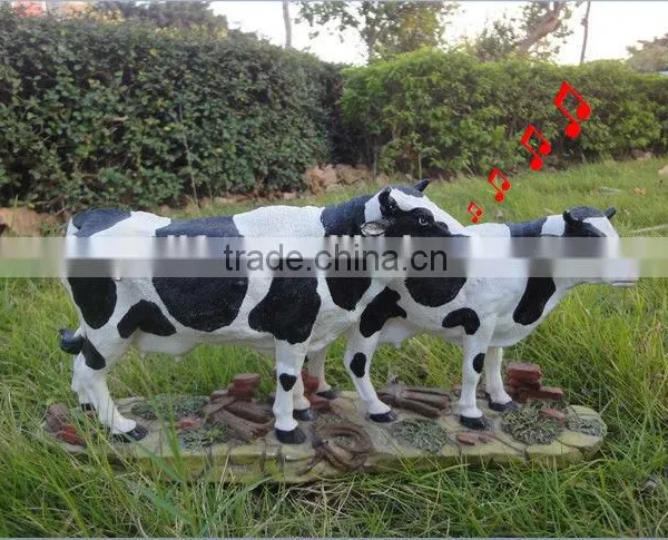 Polyresin Funny Holstein Cow Statue Garden for Sale photo-6