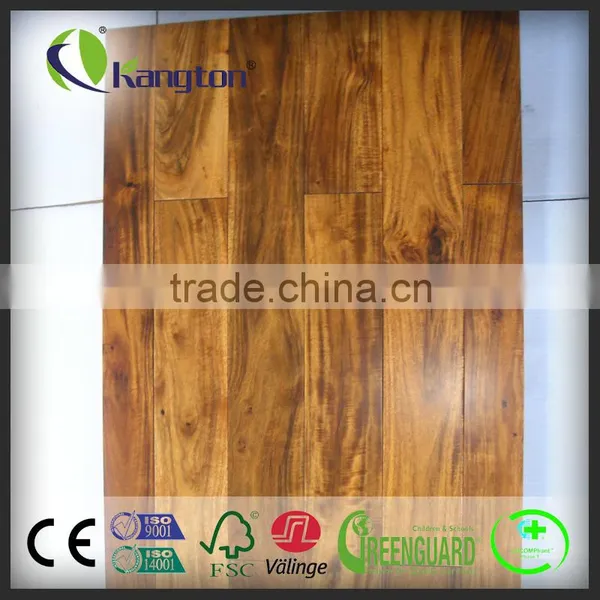 Handscraped Cherry Color Small Leaf Acacia Engineered Wood Flooring photo-4