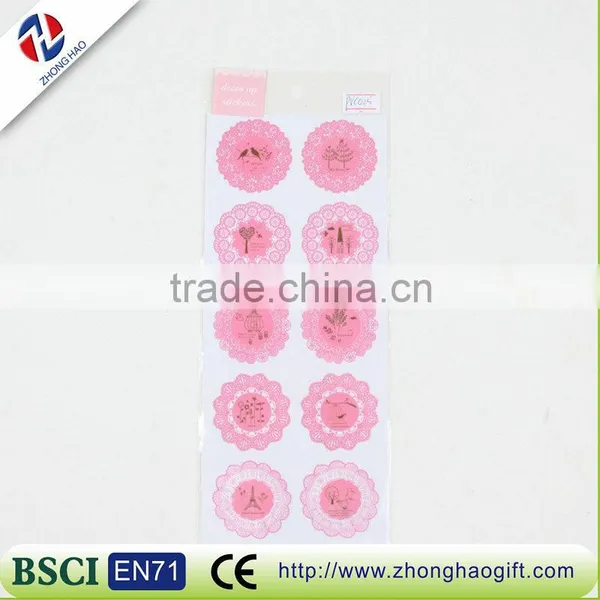 Custom Butterfly Shape Clearly Removable Transparent PVC Lable Sticker