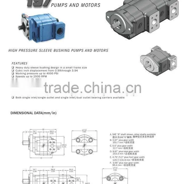 Permco Hydraulic Gear Pump 197 Series
