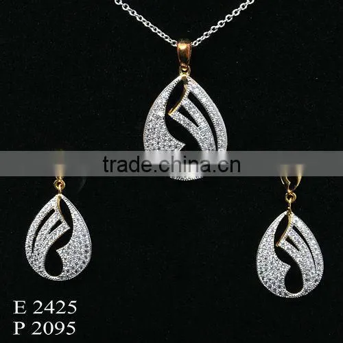 2016 The New Silver Wedding Designs Fashion Imitation Jewelry Set photo-3