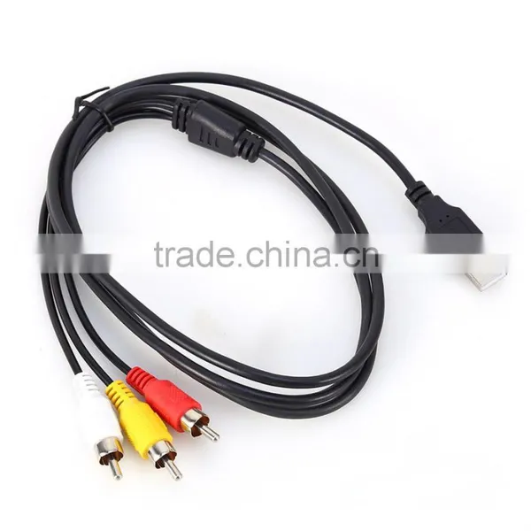 1.5m Male to Male USB 2.0 To 3 RCA Audio Video AV Adapter Cable Cord photo-6