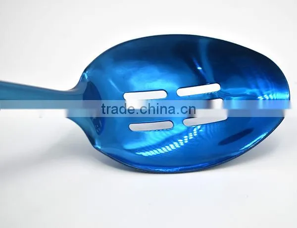 Non-stick TPR Handle Factory Price Titanize Kitchen Slotted Cooking Spoon photo-6