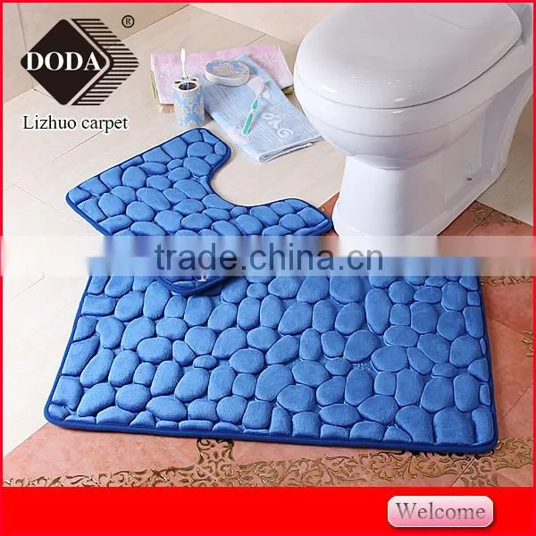Anti-slip Pvc Polyester Memory Foam Bathroom Carpets and Rugs photo-4