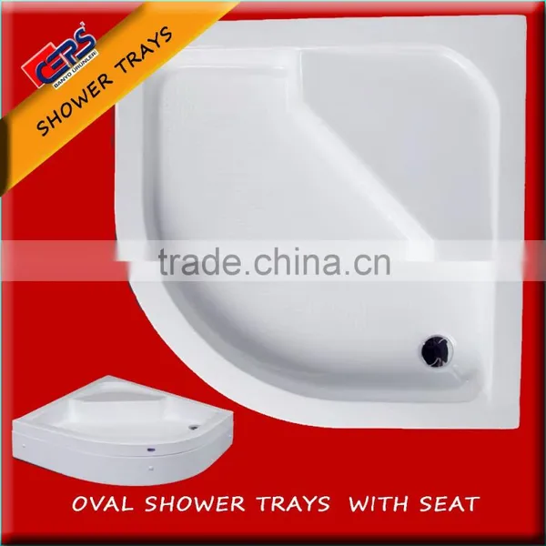 OVAL SHOWER TRAYS With Seat Place From Turkey White Trays Acrylic