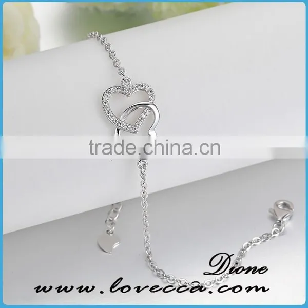 Top Quality Girlfriend Gift Jewelry Fashion Charms Silver Chain Bracelet 2015 New Product photo-5
