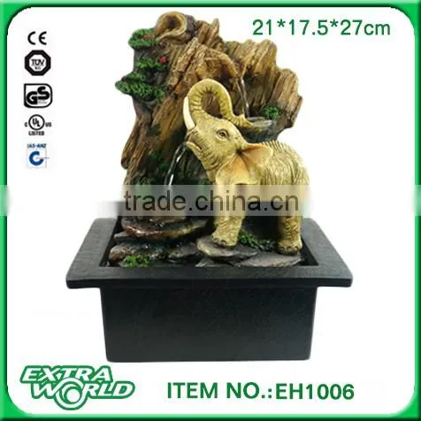 Resin Animal Decoration Jungle Elephant Fountains