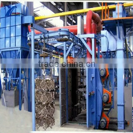 Overhead Conveyor Suspended Chain Type Shot Blasting Machine SXQ386-8 To Blast Welding Parts photo-2