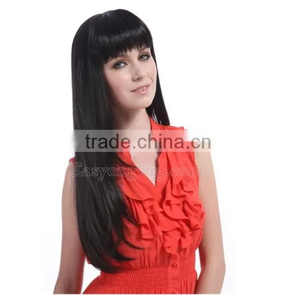 Ladies 26 Inches Lace Synthetic Natural Hair Wigs Manufacture in China photo-2