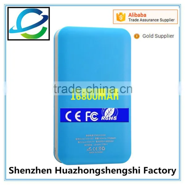Smart Universal Mobile Phone Portable Double Output High Capacity QC3.0 Power Bank 16800 Mah With LED photo-6