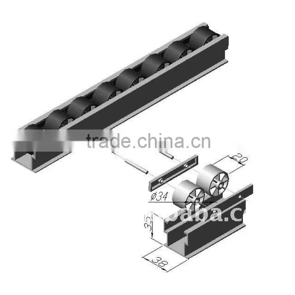 JY-2045|U-shape Groove Track Roller Bearings|Aluminum Alloy Roller Track|Srorage System Transfer Conveyor Roller photo-3