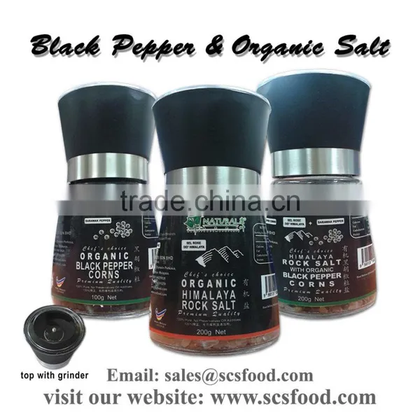 Himalaya Pink Rock Salt / Organic Salt / Glass Bottles With Grinder photo-3