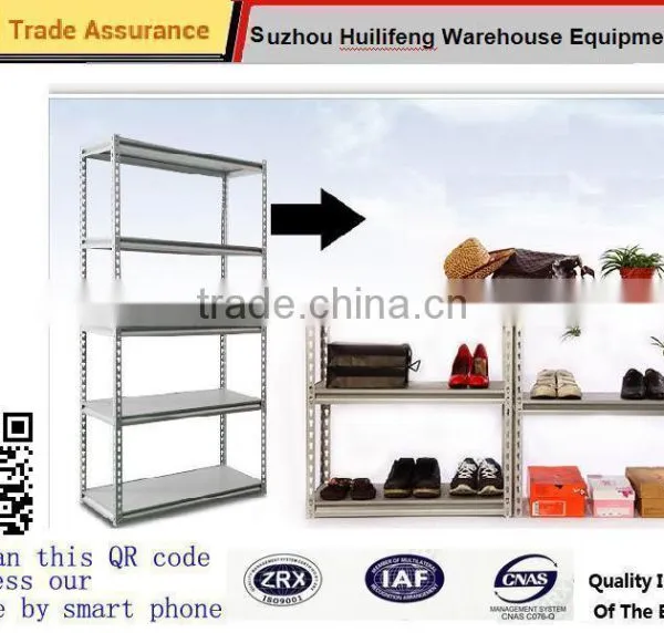 Modular Boltless Steel Rivet Rack Shelving For Home With Keyhole Slots