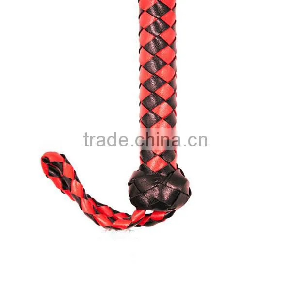 Sex Toy Sex Whip Adult Sex Toy Sex Toy for Woman Sex Toy Girl Sex Whip With Soft Long Floppy,PU Leather,balck&red Mixed Color photo-2