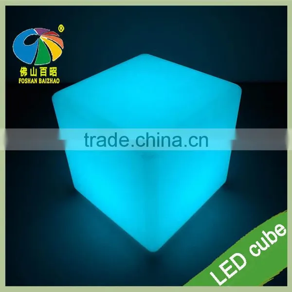 RGB Color Changing LED Cube Chairs Light Cube Seat photo-3