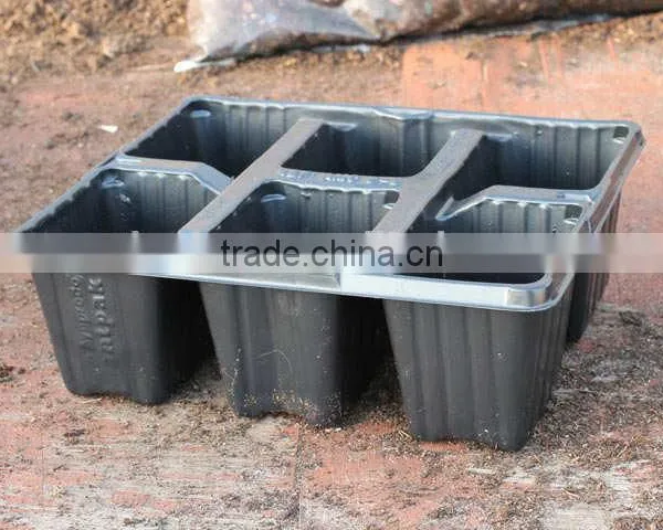 8 Cell Small Black Plastic Seed Tray Insert Trays, Stock MOQ 10000pcs photo-3