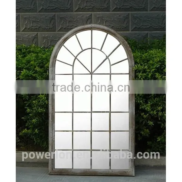 POWERLON Ornate Garden Rustic Iron Window Mirror With Natural Beauty Reflection photo-4