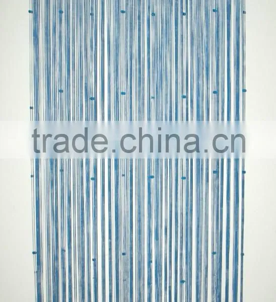 Blue String Curtain With Fringe photo-2