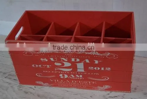2016 New Style Antique Bottle Wooden Crate Box With Silk-screen Printing photo-2