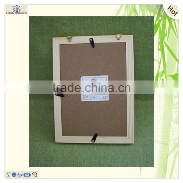 Wholesale Unfinished Paper Picture Art Craft Silk Screen Printing Wood Frame photo-2