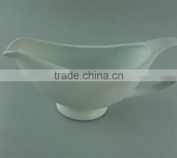 Ceramic Dinnerware Type Gravy Boat,cheap Ceramic Gravy Boat,plain White Ceramic Gravy Boat photo-2