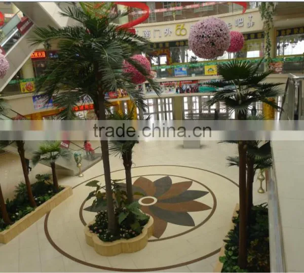 Artificial Palm Tree With Brown Bark Fiberglass Tree Sale Fake Tree Outdoor Decoration photo-6