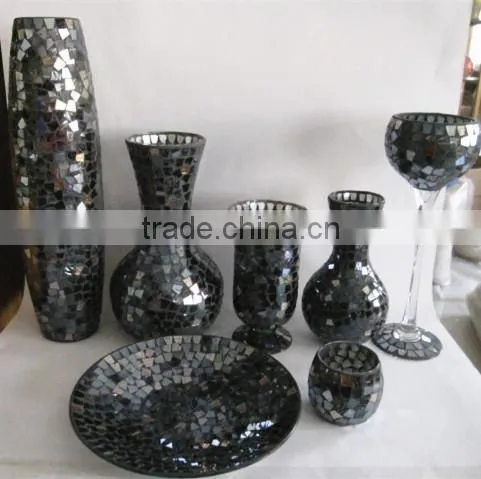 Crackle Mosaic Glass Kinds of Vase photo-2