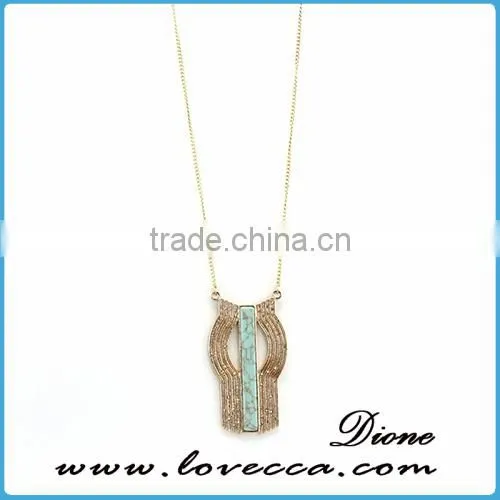 Fashion Wholesale Handmade Gemstone Long Chain Tassel Charm Necklace photo-5